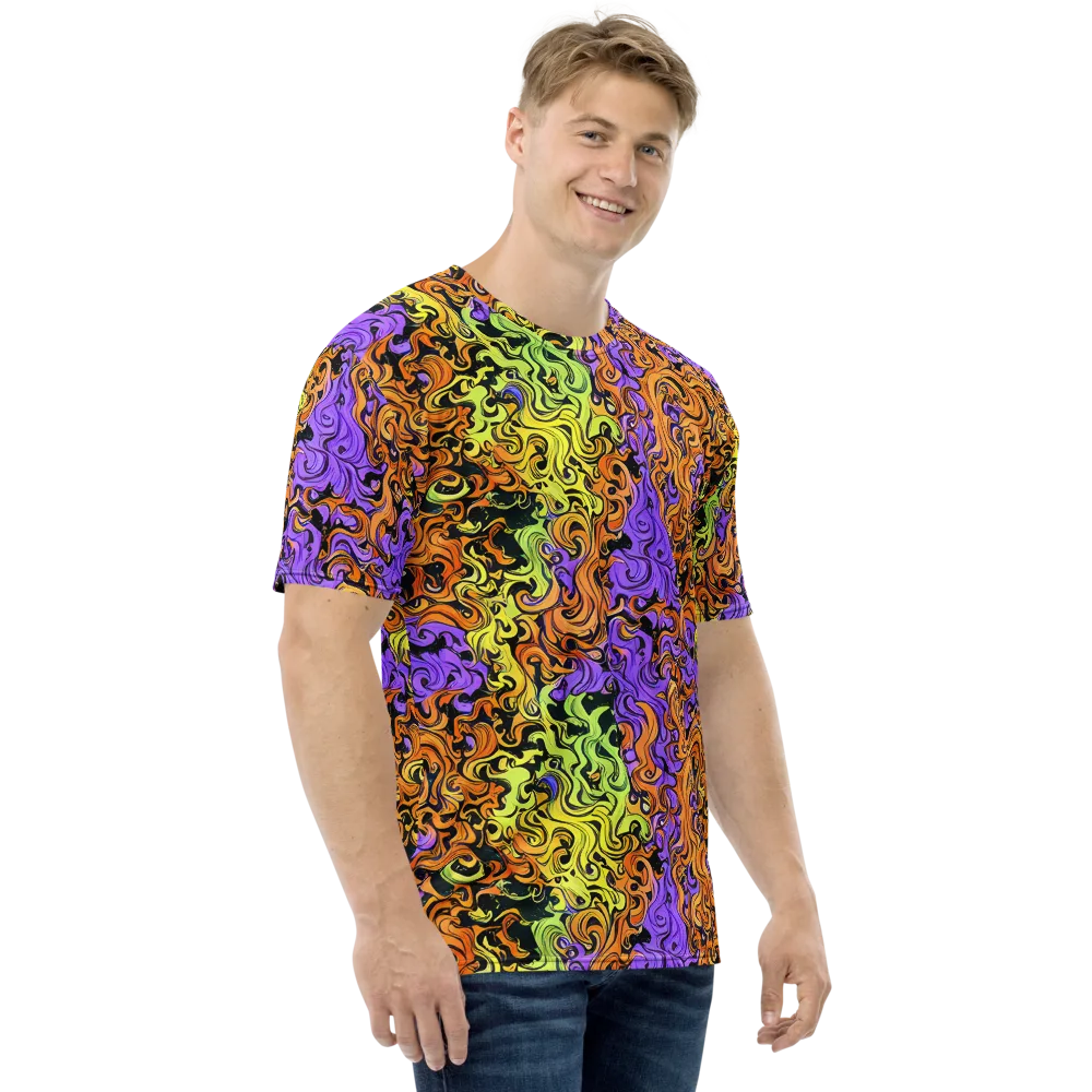 Neon Spell on Men's Crew Neck T-Shirt — Right