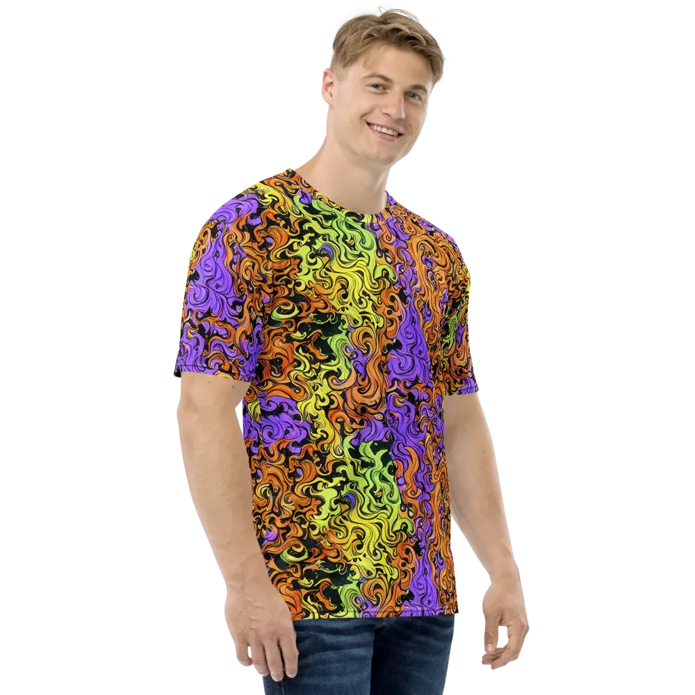 Neon Spell on Men's Crew Neck T-Shirt — Right