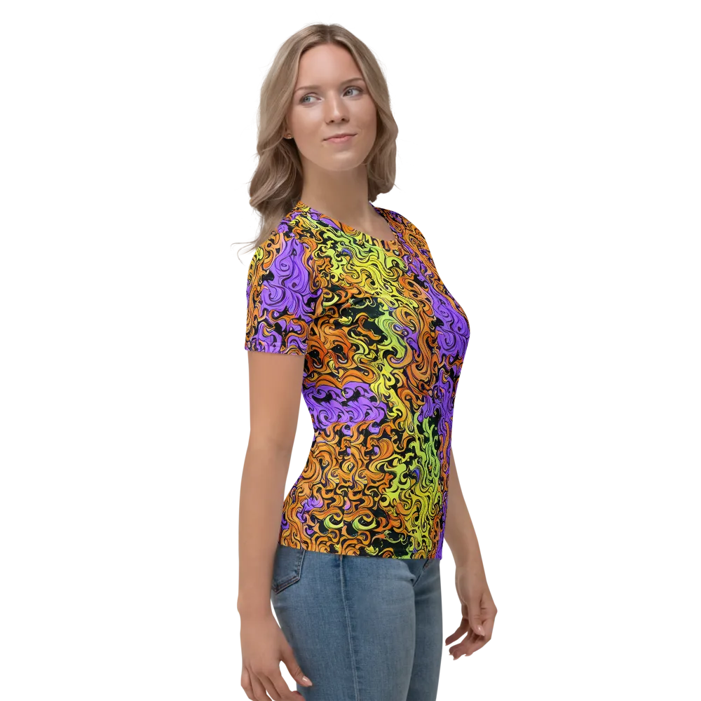 Neon Spell on Women's Crew Neck T-Shirt — Right