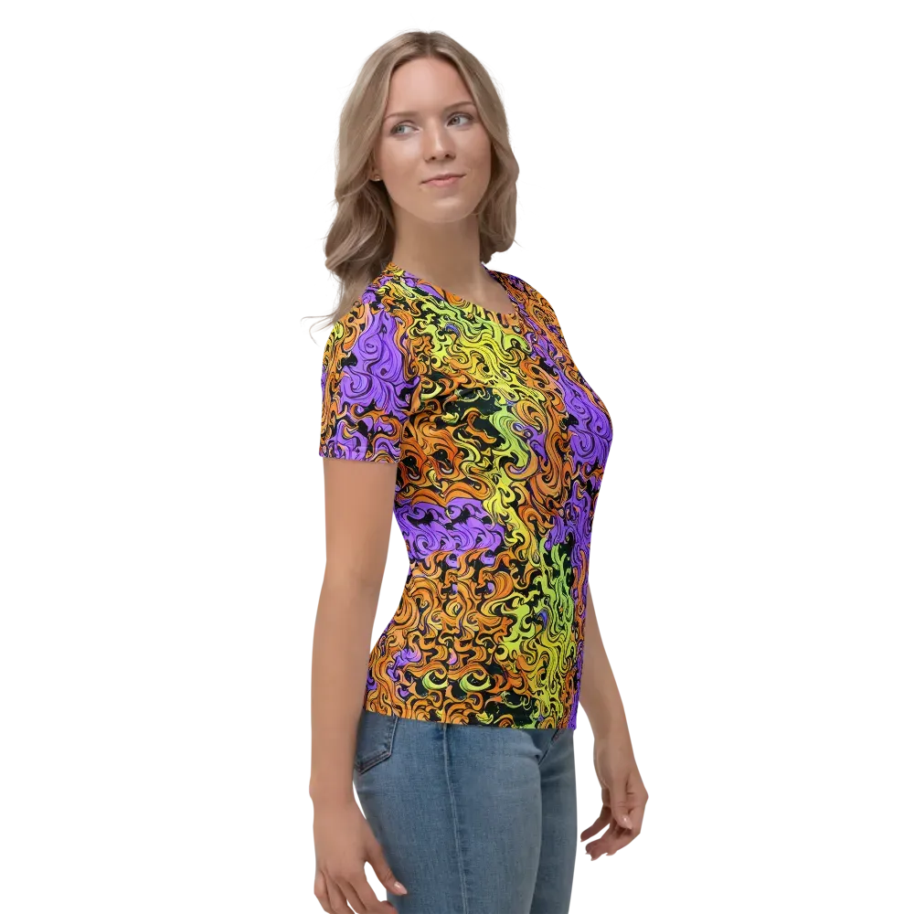Neon Spell on Women's Crew Neck T-Shirt — Right