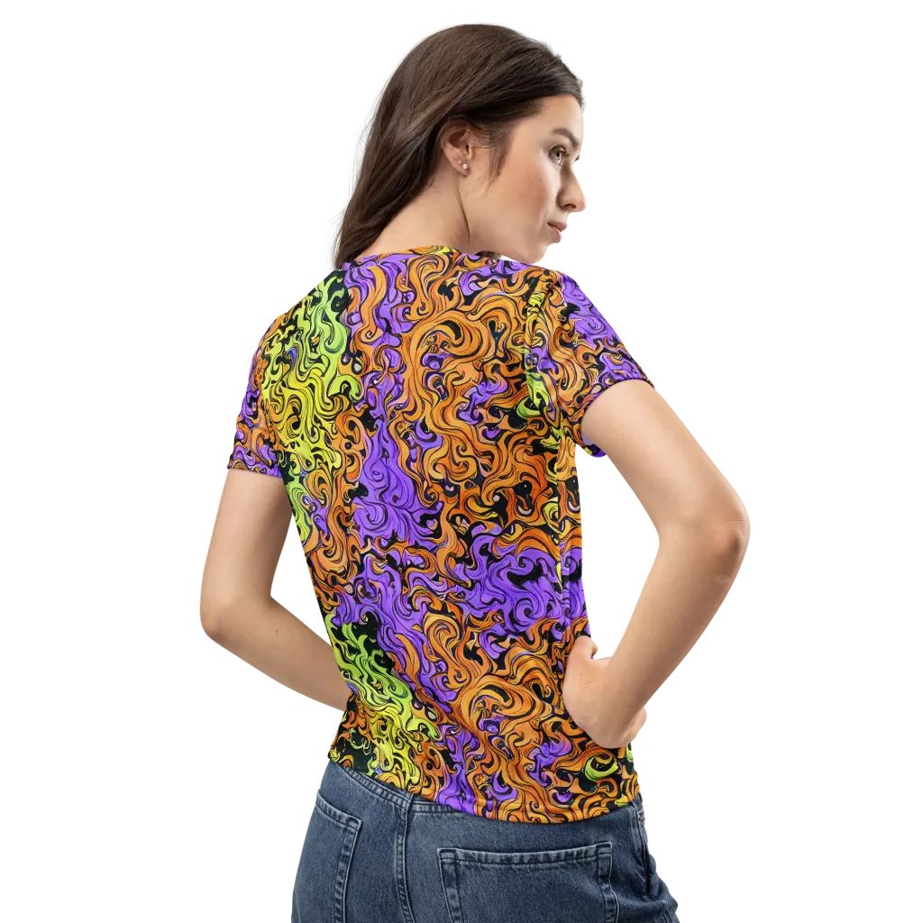 Neon Spell on Women's Crew Neck T-Shirt — Back
