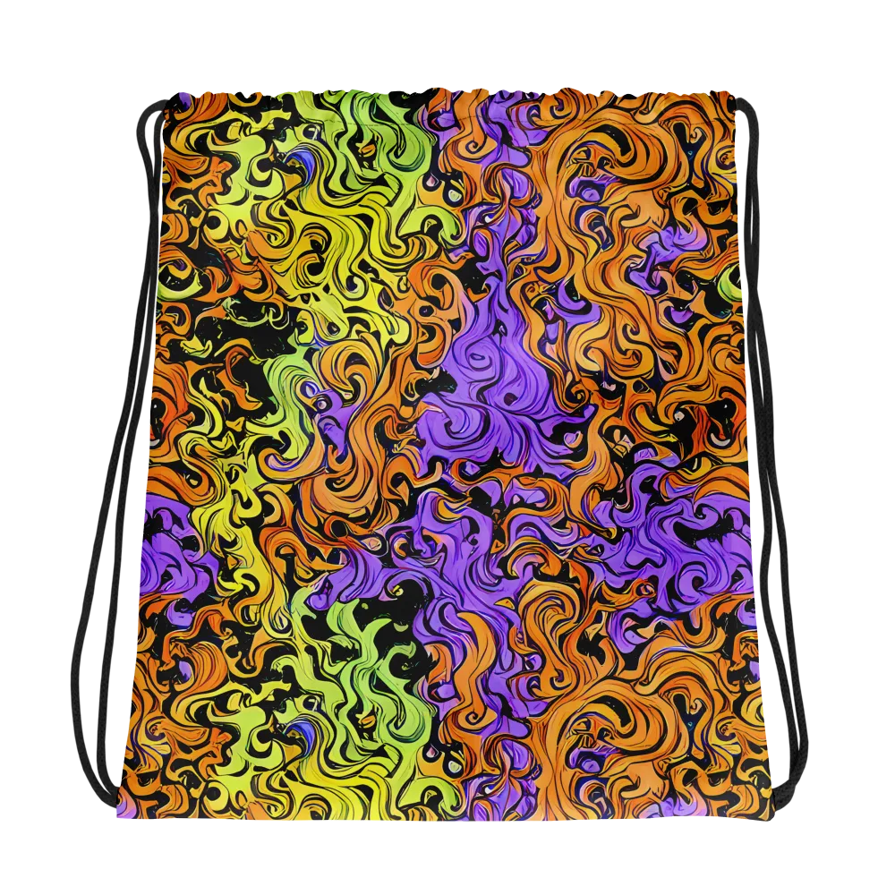 Neon Spell on Drawstring Bag — Photo