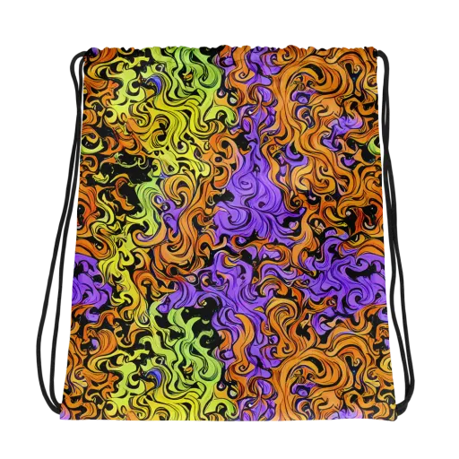 Neon Spell on a Drawstring Bag