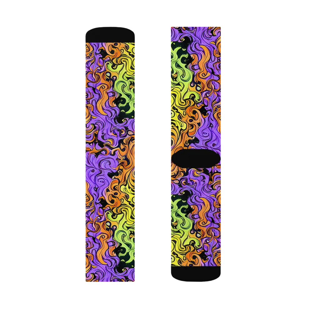 Neon Spell on Socks — Left Sock