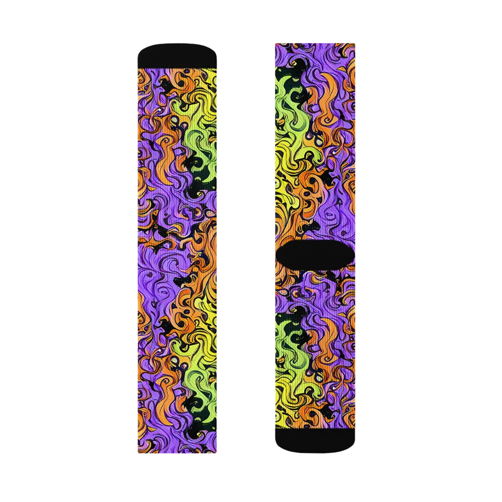 Neon Spell on Socks — Right Sock