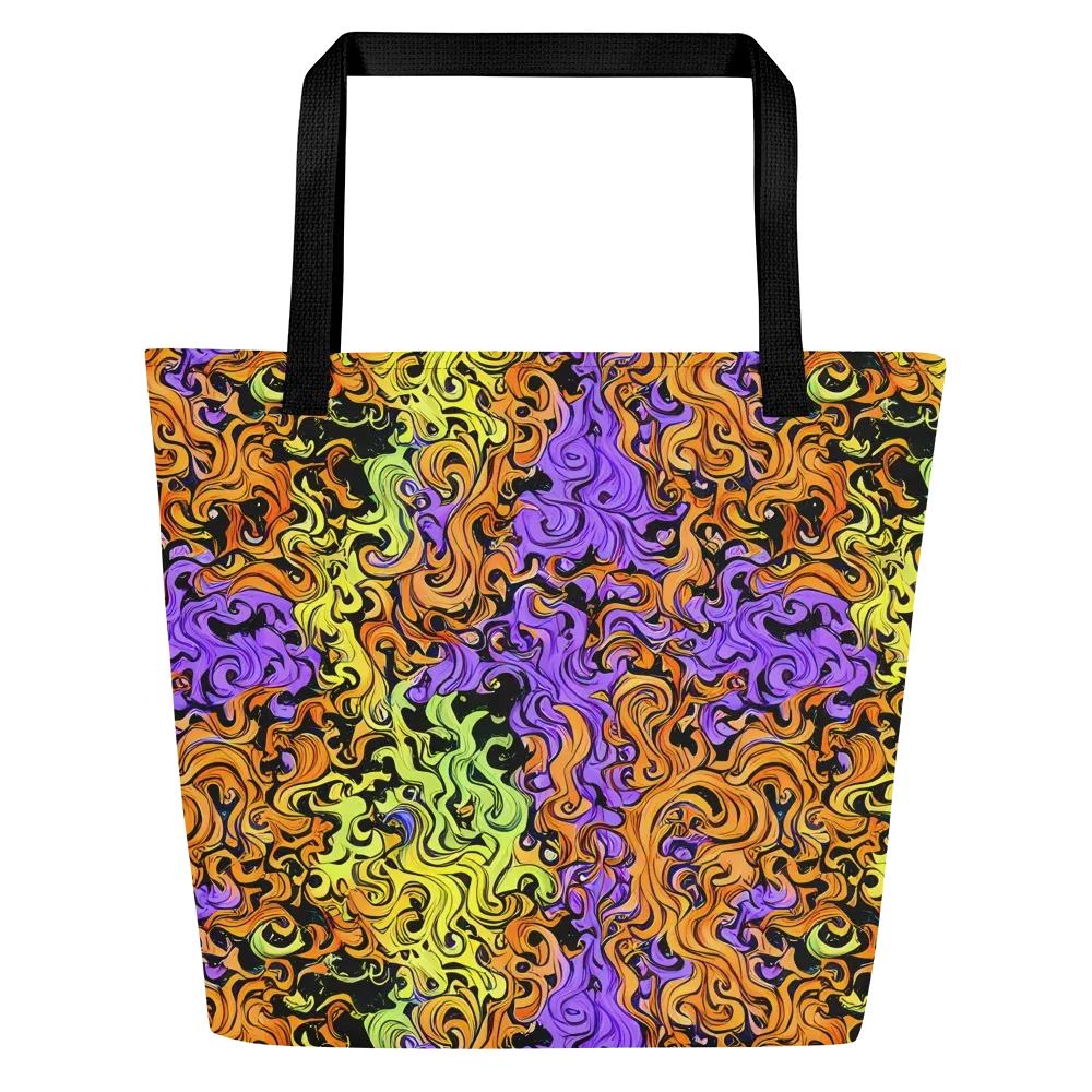 Neon Spell on Large Tote Bag W/ Pocket — Front