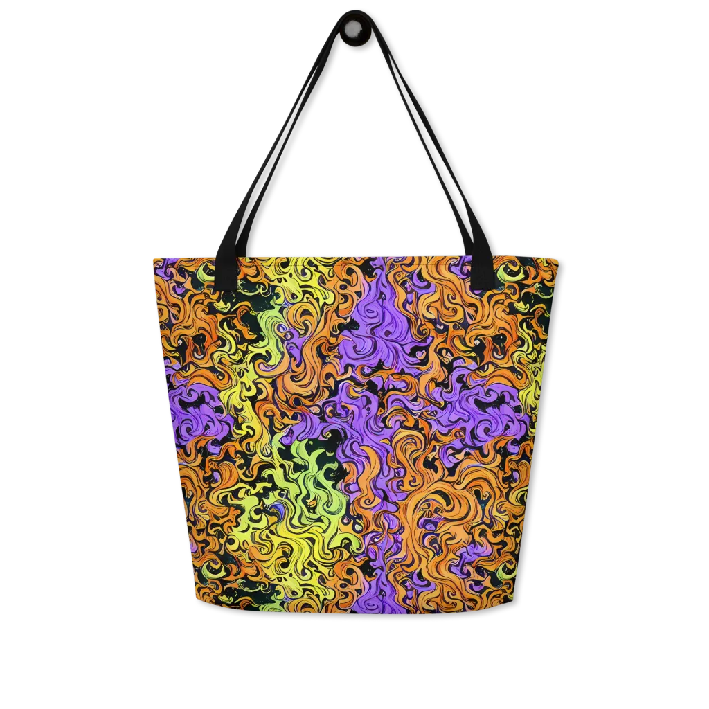 Neon Spell on Large Tote Bag W/ Pocket — Front