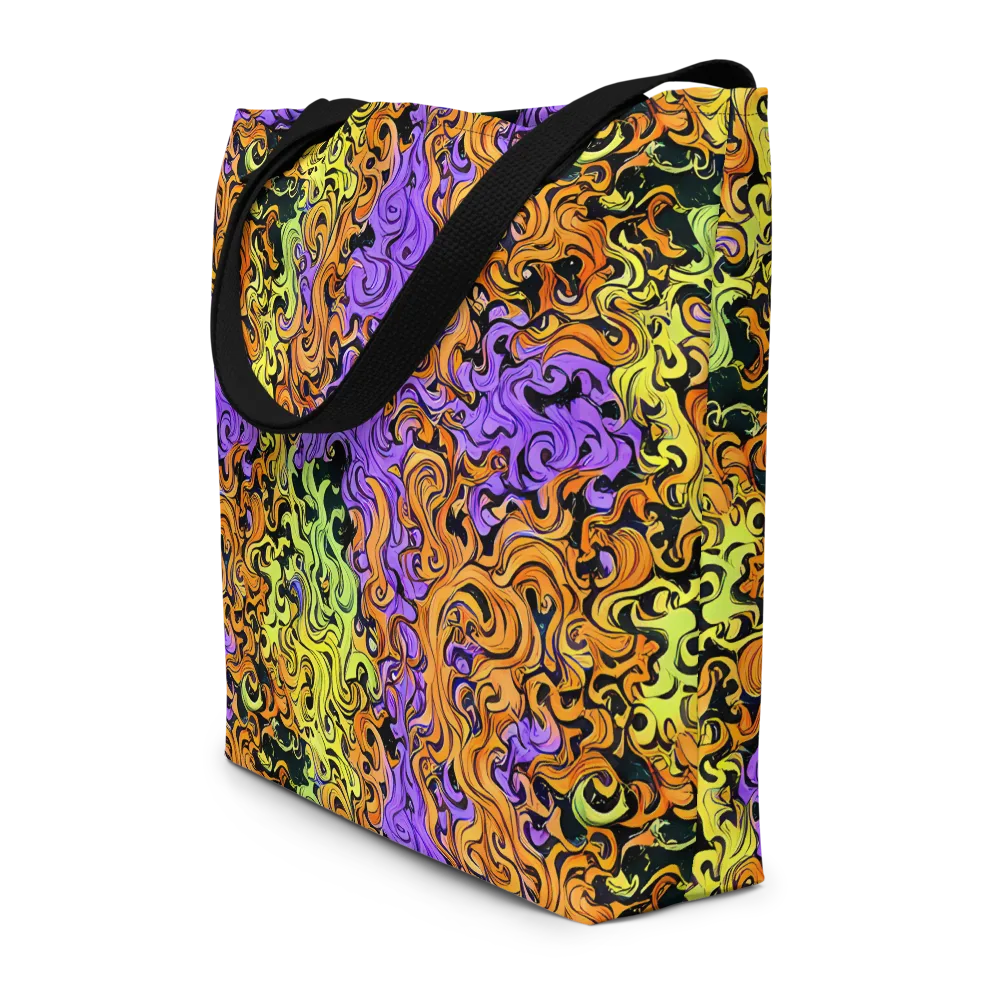 Neon Spell on Large Tote Bag W/ Pocket — Front