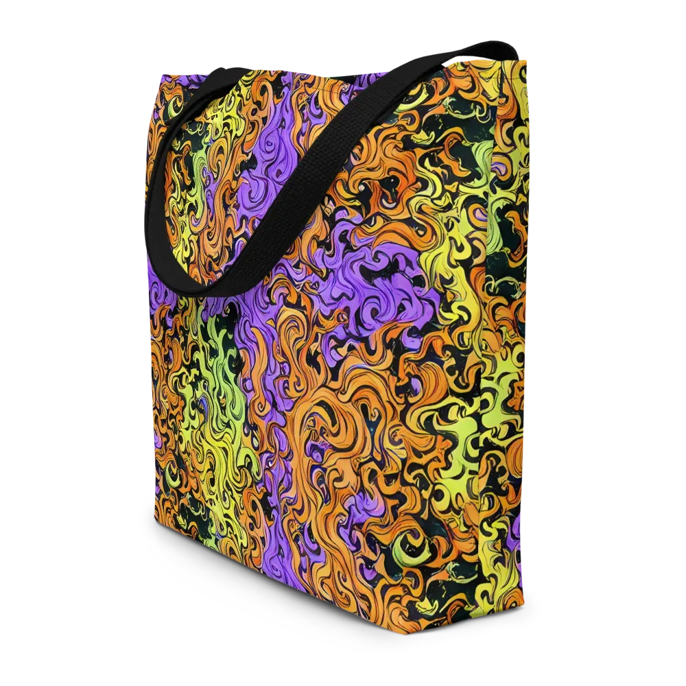 Neon Spell on Large Tote Bag W/ Pocket — Front