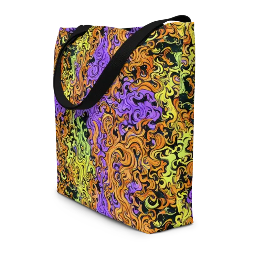 Neon Spell on a Large Tote Bag W/ Pocket