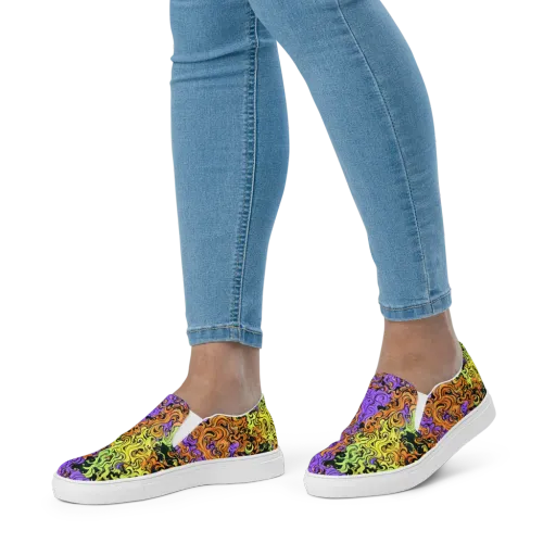 Neon Spell on a Women's Slip-On Canvas Shoes