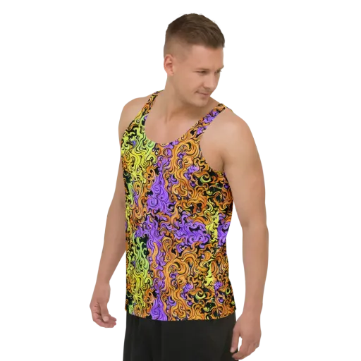 Neon Spell on a Men's Tank Top