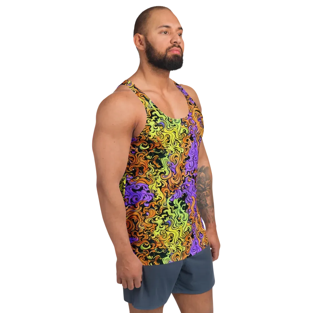 Neon Spell on Men's Tank Top — Right Front