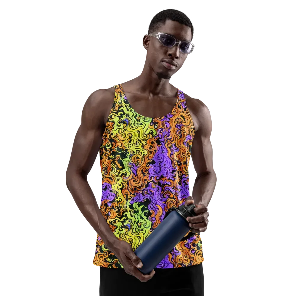 Neon Spell on Men's Tank Top — Front