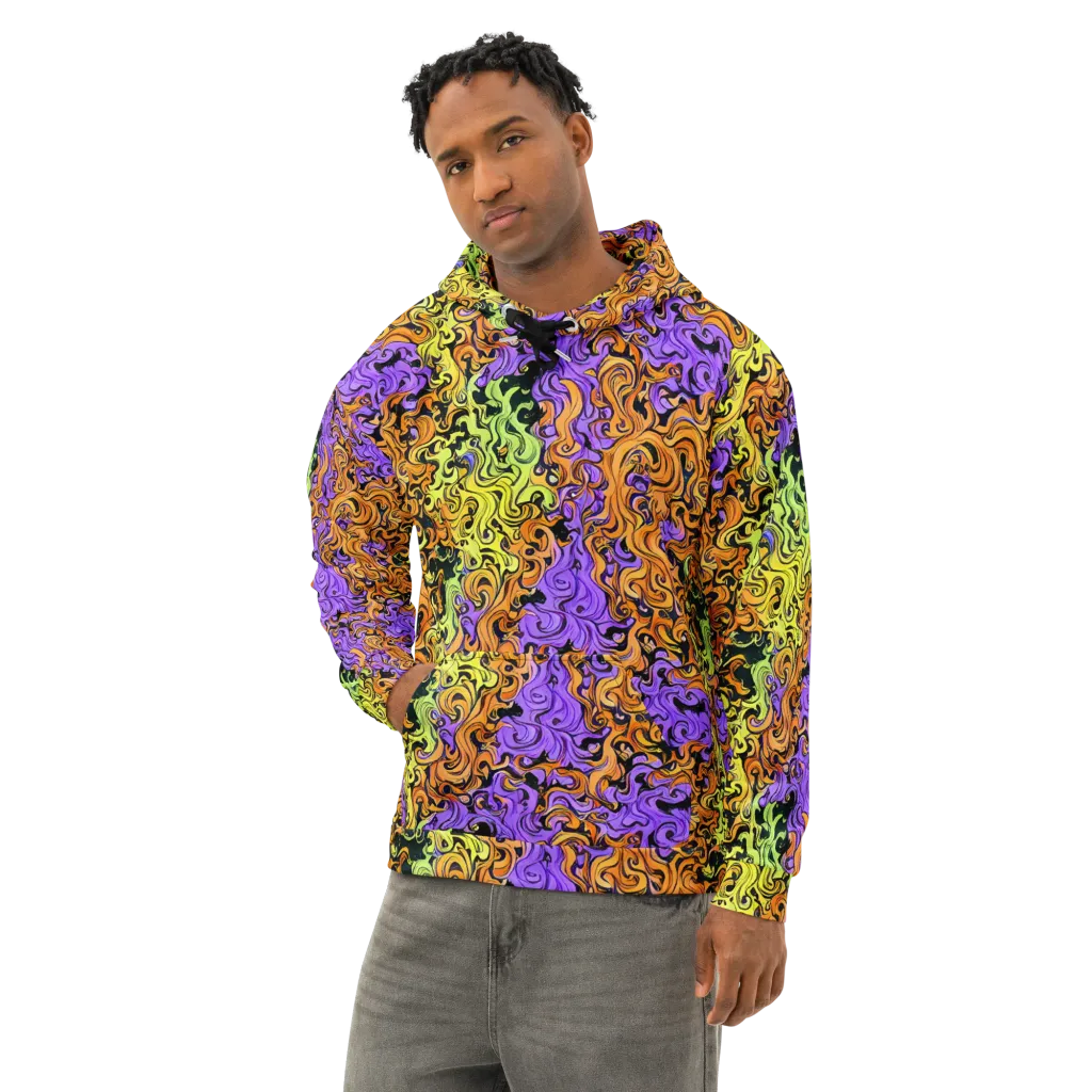 Neon Spell on Cotton Hoodie — Left Front