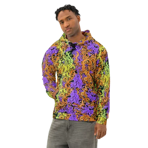 Neon Spell on a Cotton Hoodie