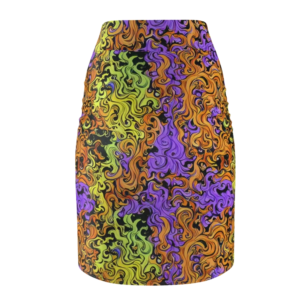 Neon Spell on Pencil Skirt — Back