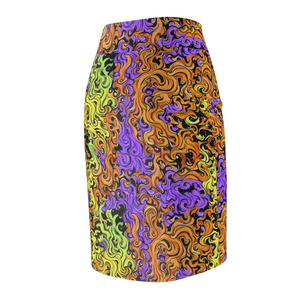 Neon Spell on Pencil Skirt — Back Side