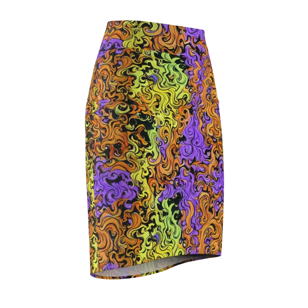 Neon Spell on Pencil Skirt — Front Side