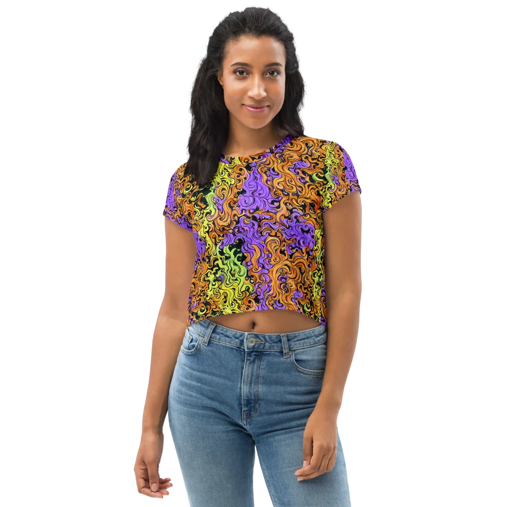 Neon Spell on Crop Tee — Front