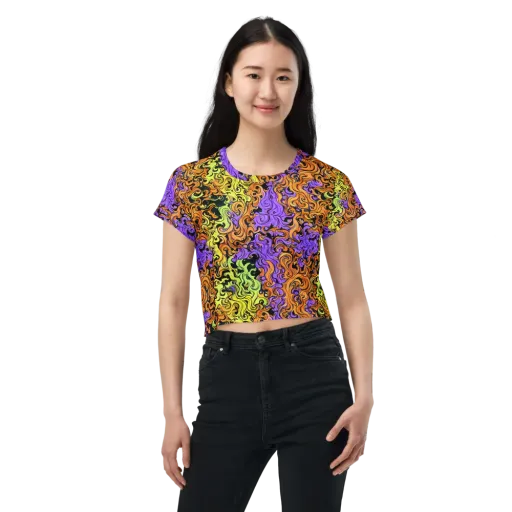 Neon Spell on a Crop Tee