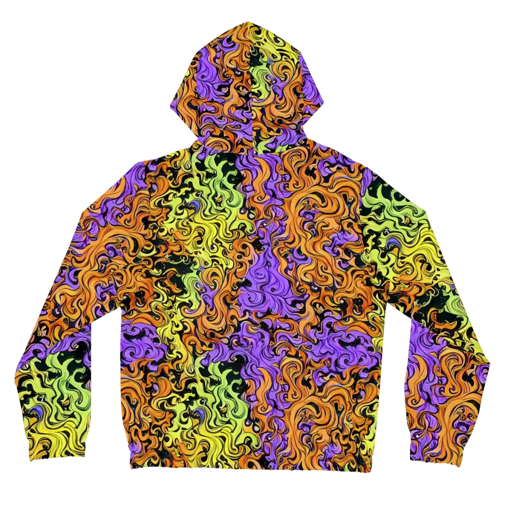 Neon Spell on Women's Full-Zip Hoodie — Back