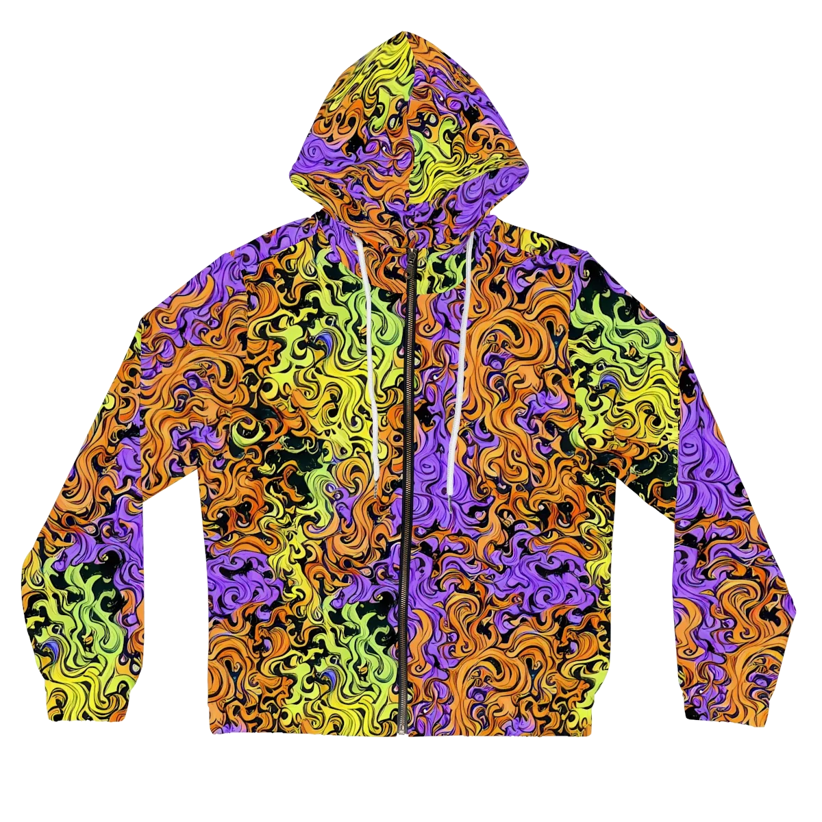 Neon Spell on Women's Full-Zip Hoodie — Front