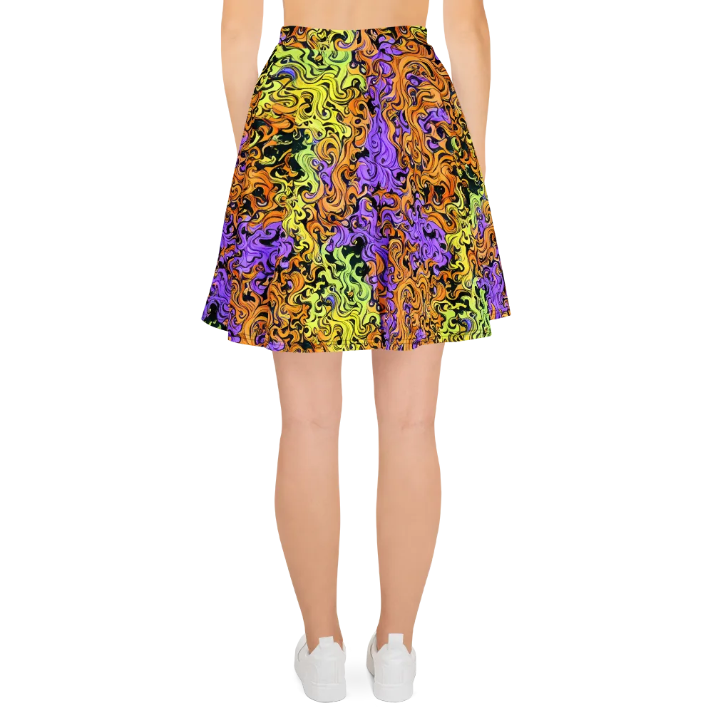 Neon Spell on Skater Skirt — Back