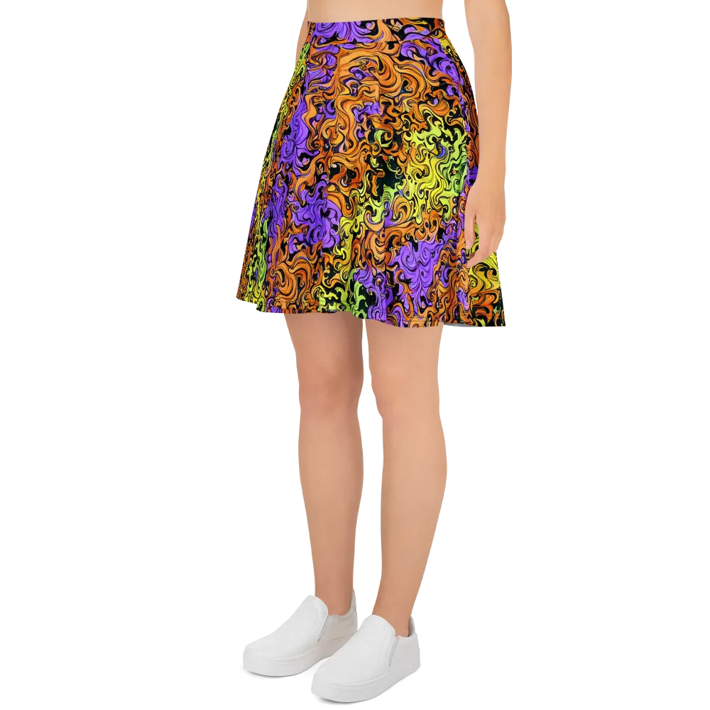 Neon Spell on Skater Skirt — Left