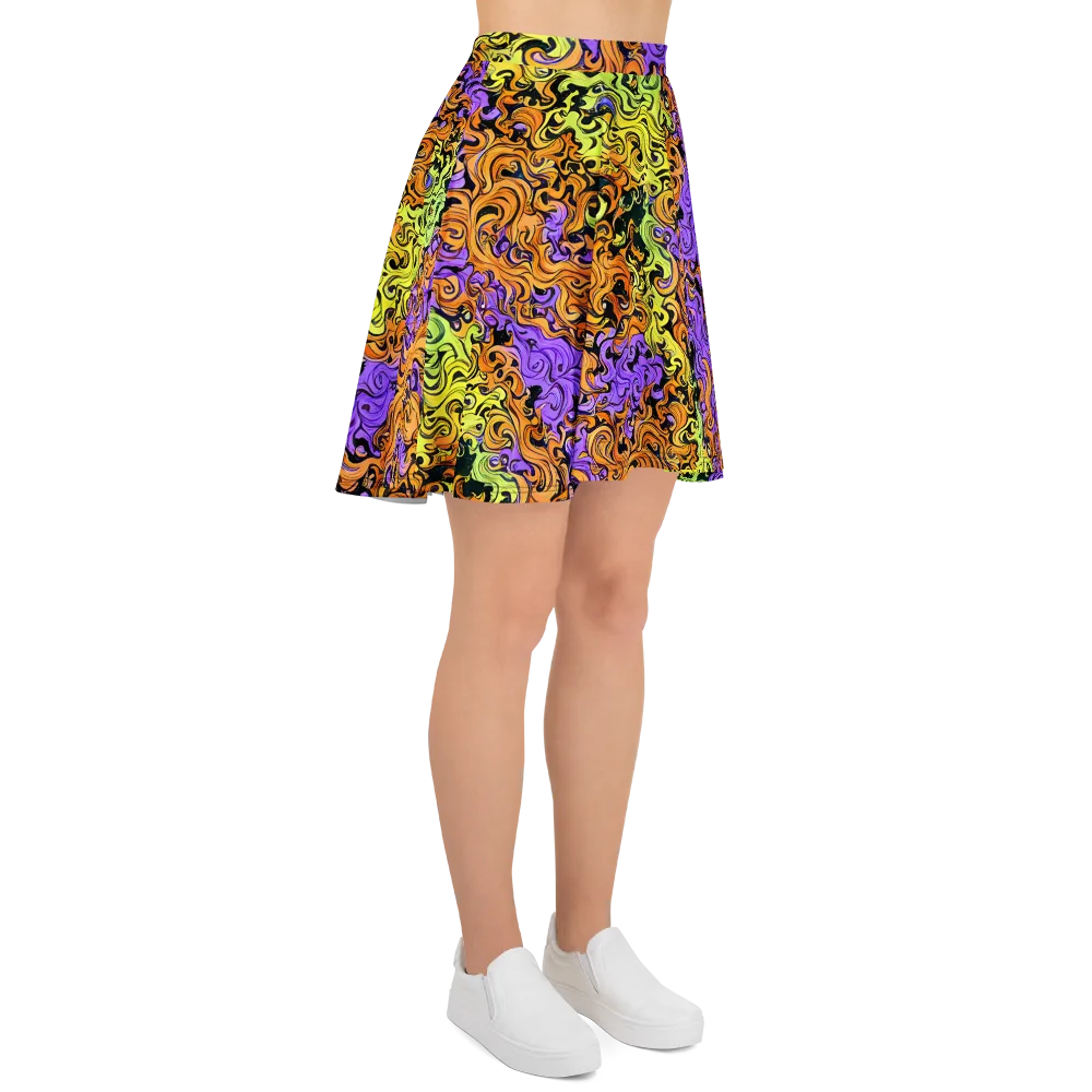 Neon Spell on Skater Skirt — Right