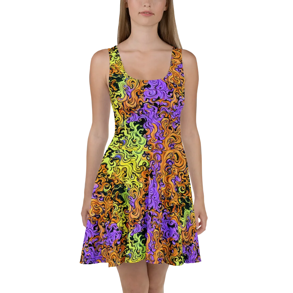Neon Spell on Skater Dress — Front