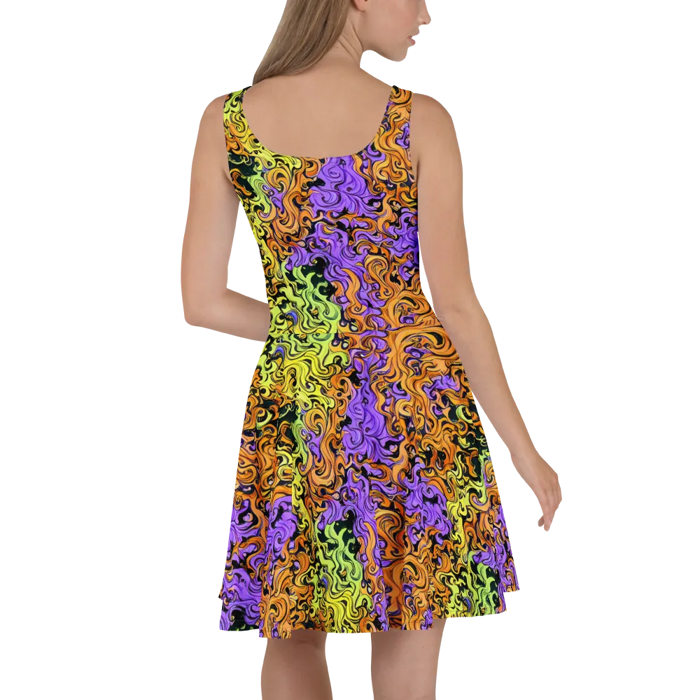 Neon Spell on Skater Dress — Back