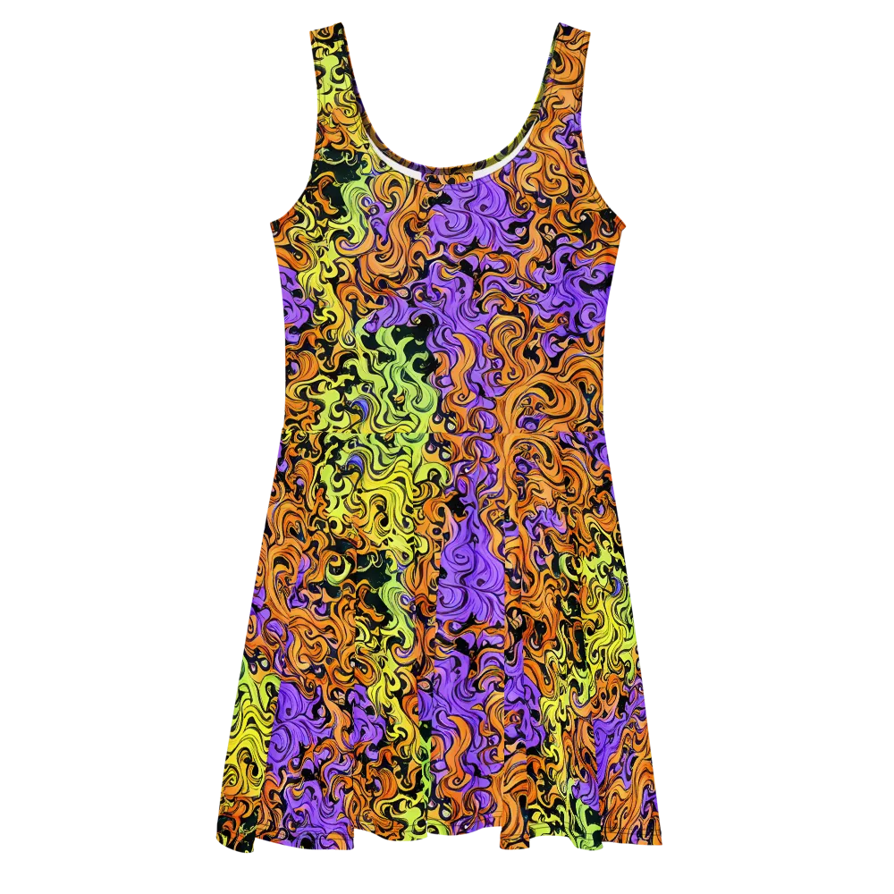 Neon Spell on Skater Dress — Front