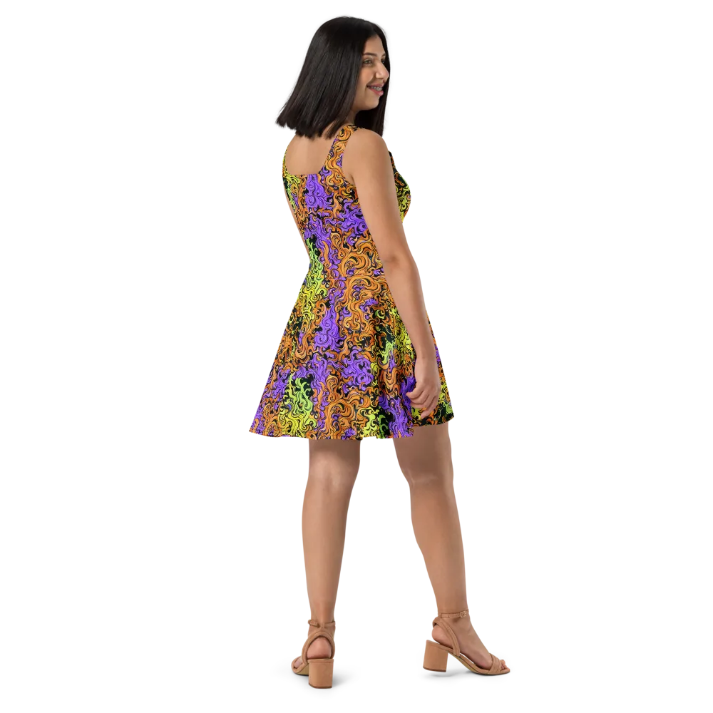 Neon Spell on Skater Dress — Right