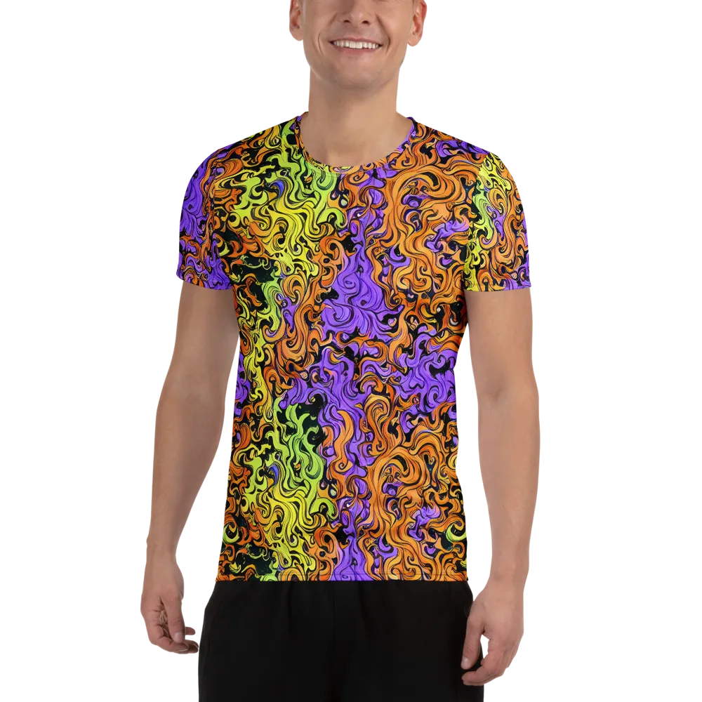 Neon Spell on Men's Athletic T-Shirt — Front