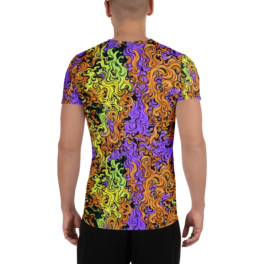 Neon Spell on Men's Athletic T-Shirt — Back