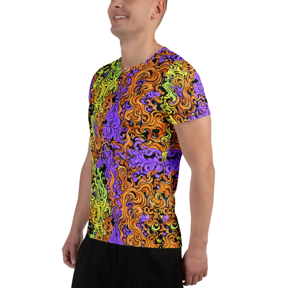 Neon Spell on Men's Athletic T-Shirt — Left