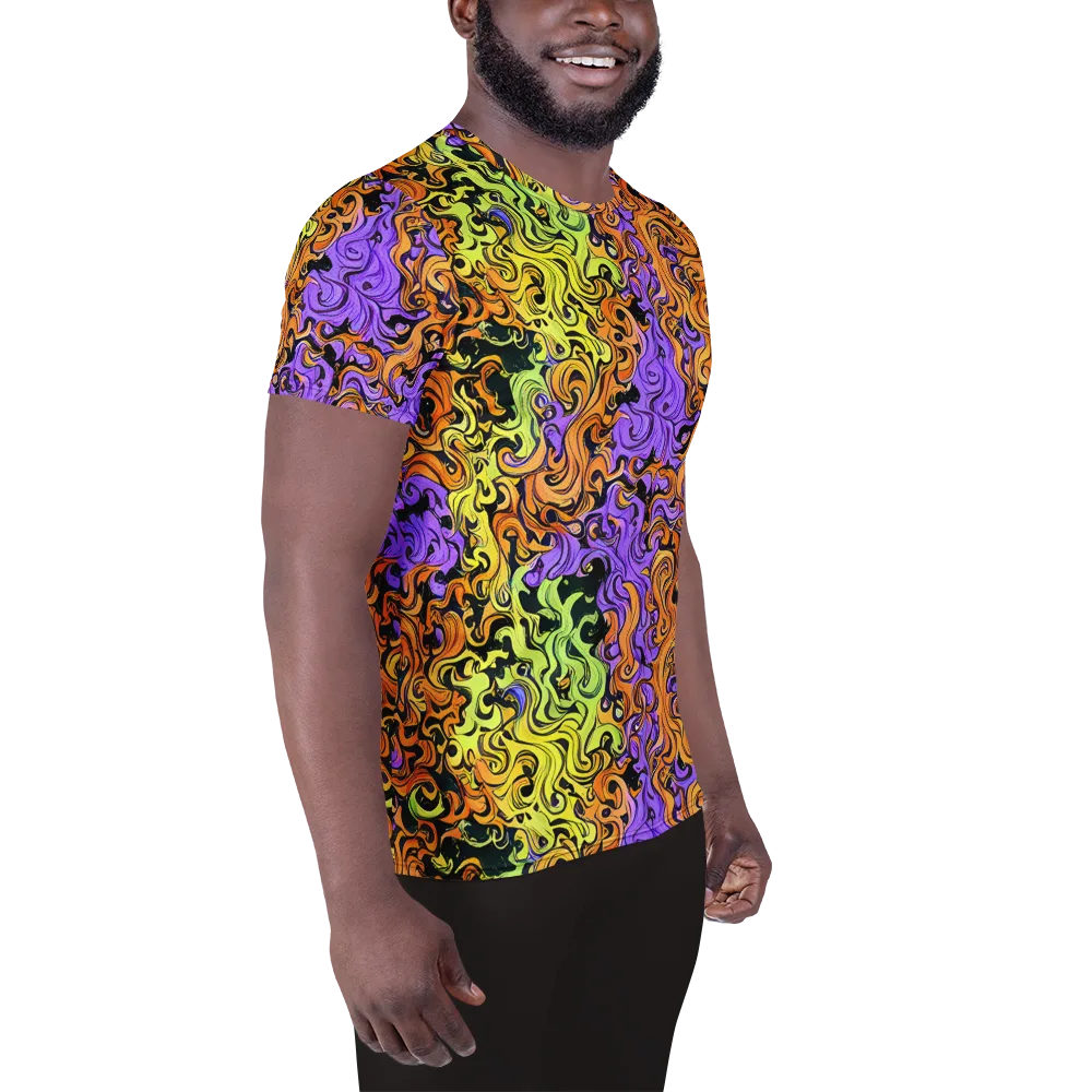 Neon Spell on Men's Athletic T-Shirt — Right
