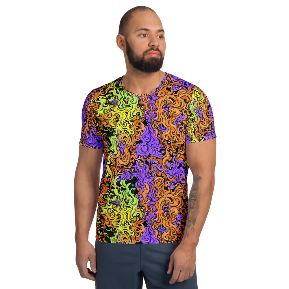 Neon Spell on Men's Athletic T-Shirt — Front