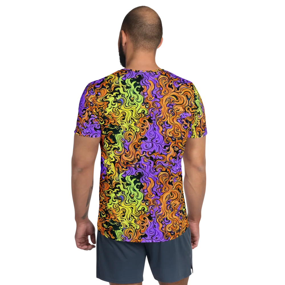 Neon Spell on Men's Athletic T-Shirt — Back