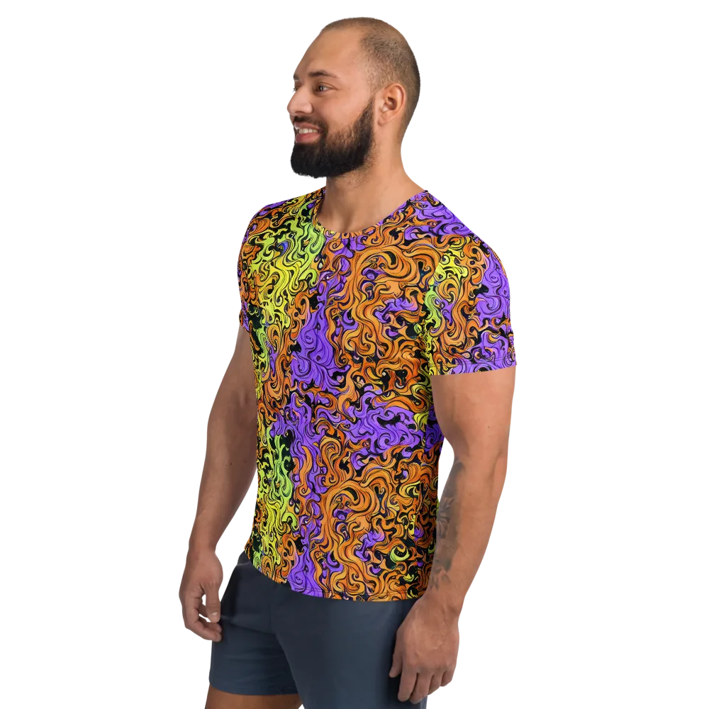 Neon Spell on Men's Athletic T-Shirt — Left