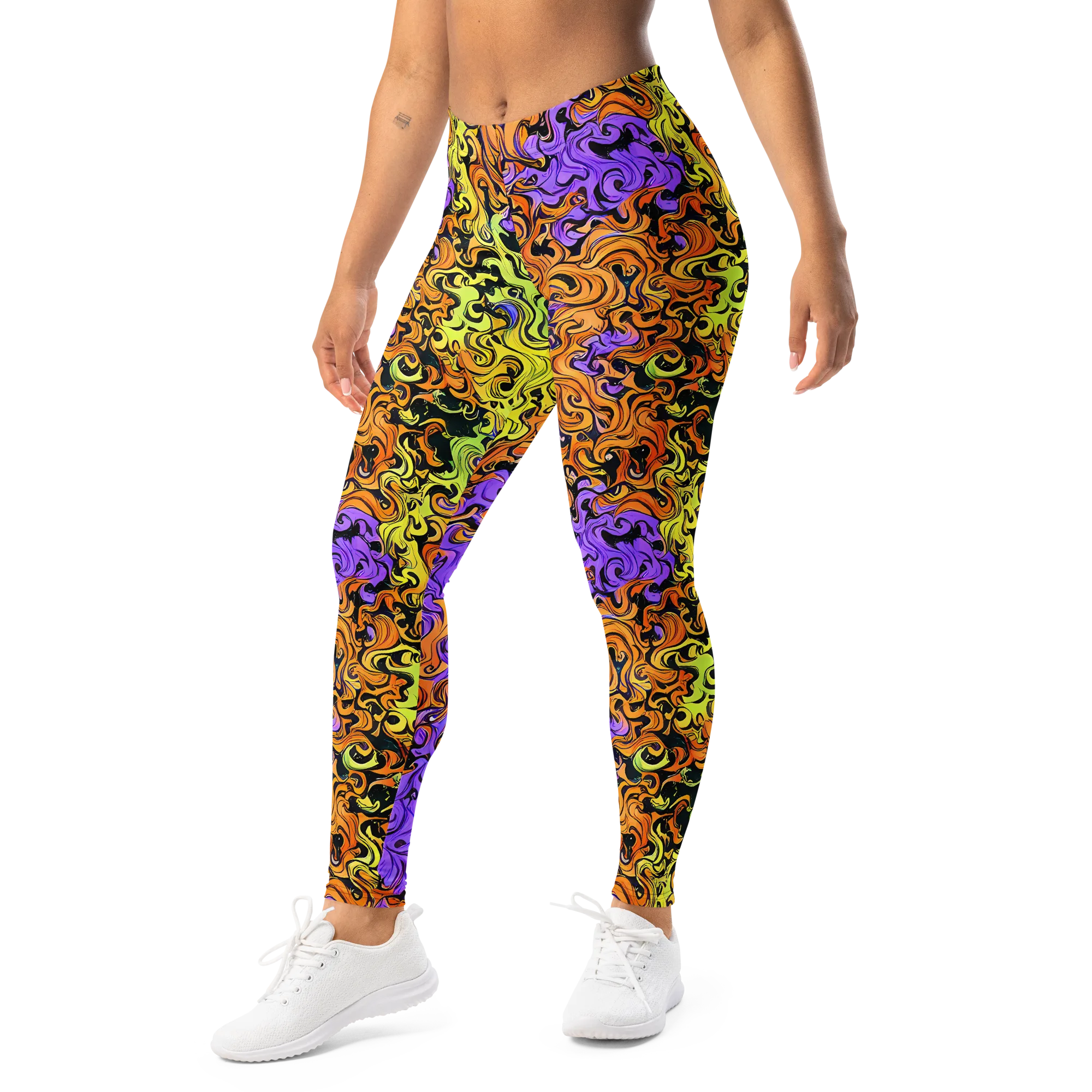 Neon Spell on Leggings — Left Front