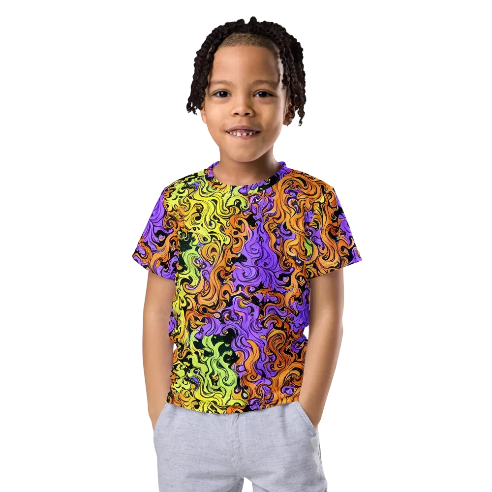 Neon Spell on Kids Crew Neck T-Shirt — Front