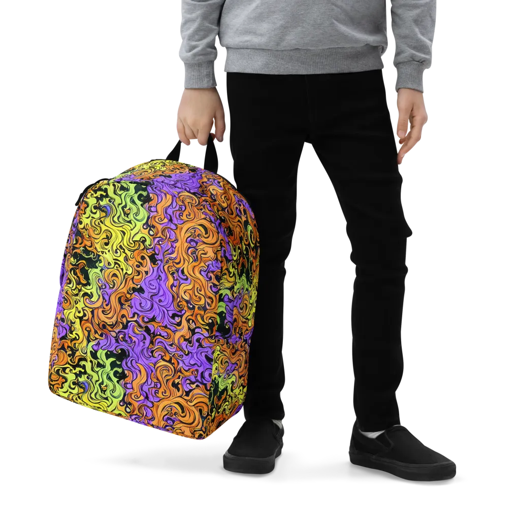Neon Spell on Minimalist Backpack — Zoomed-in