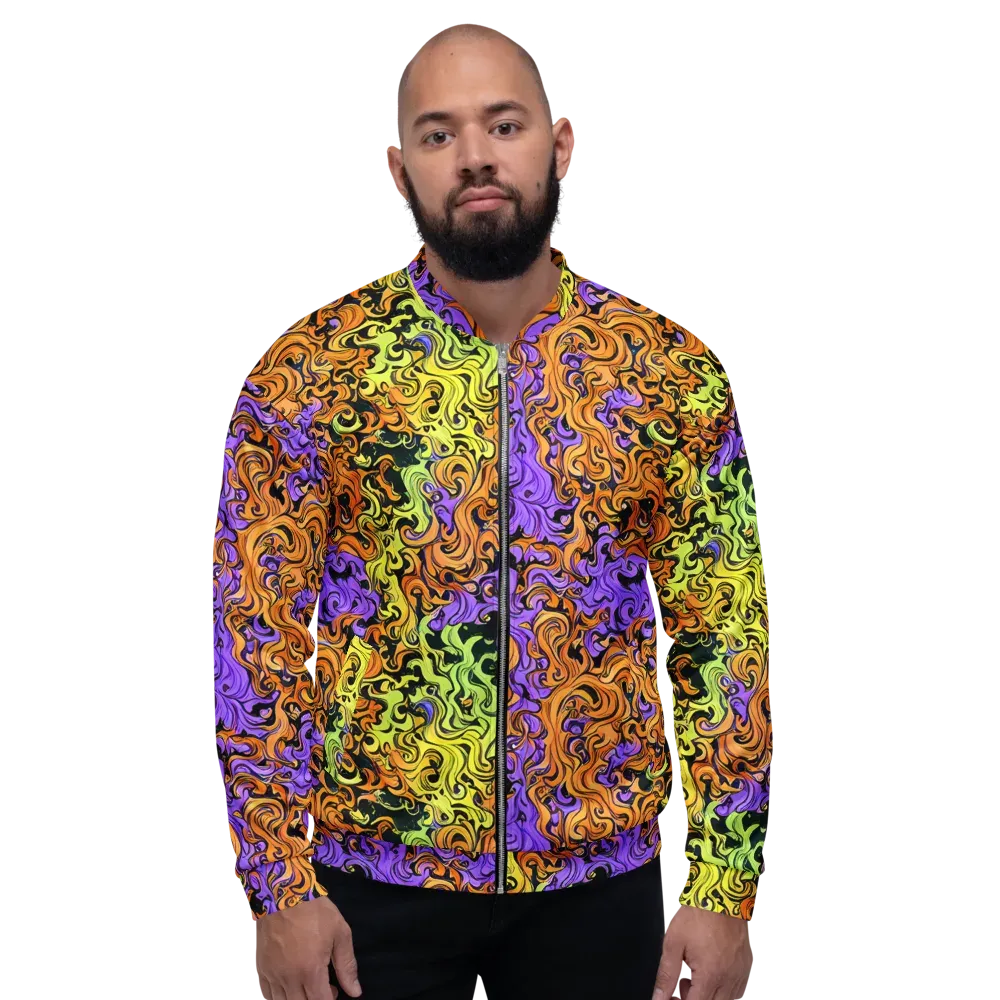 Neon Spell on Bomber Jacket — Front