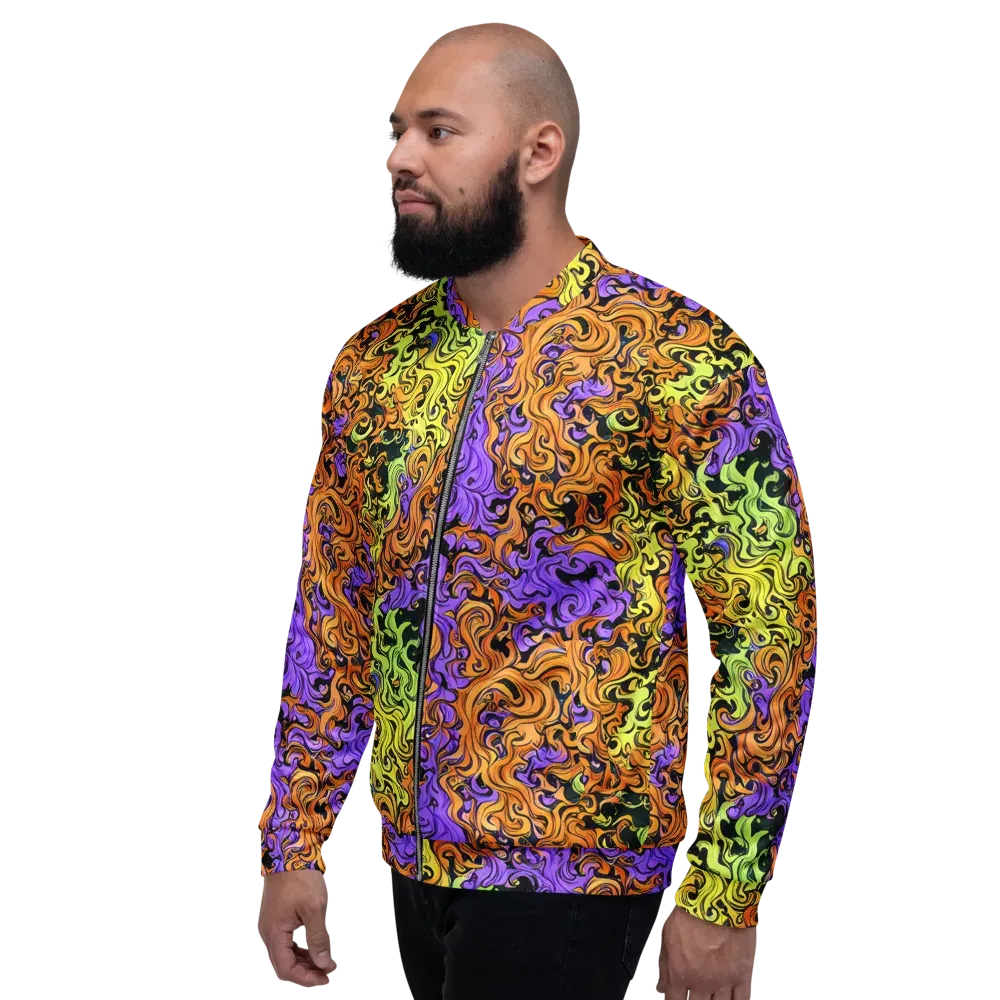 Neon Spell on Bomber Jacket — Left