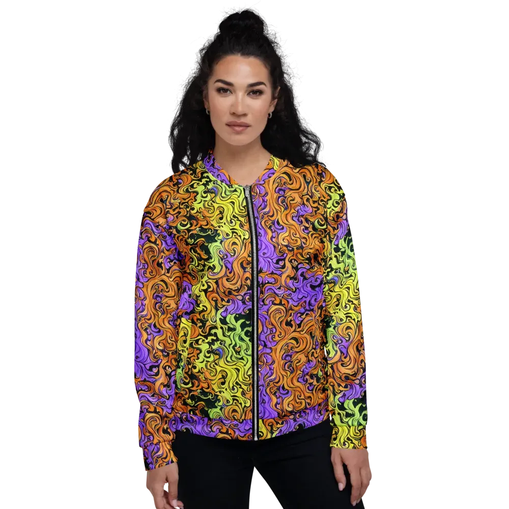 Neon Spell on Bomber Jacket — Front