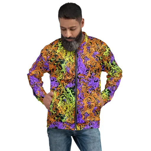 Neon Spell on a Bomber Jacket