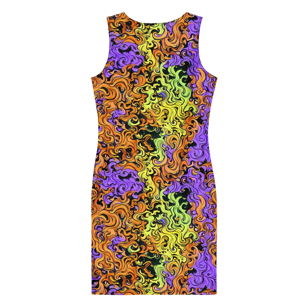 Neon Spell on Bodycon Dress — Back