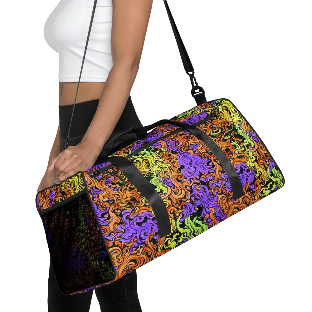 Neon Spell on Duffle Bag — Front